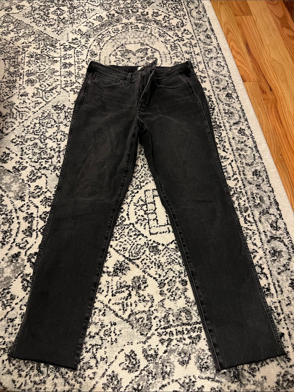 MADEWELL Sz 30 Midrise Stovepipe Black Women's Straight-Leg Jeans